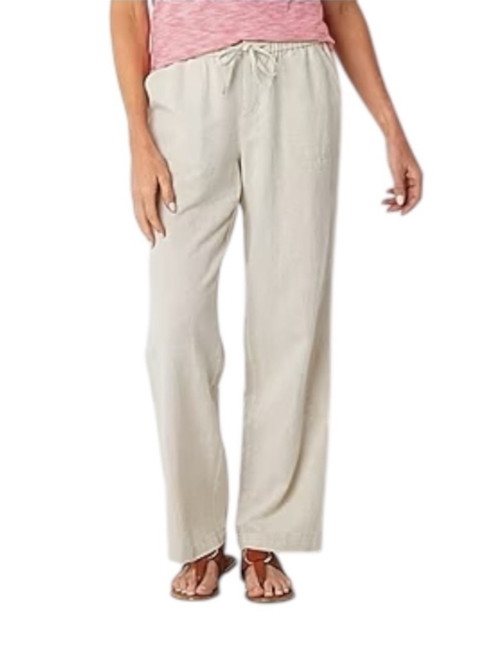 Liz Claiborne Linen Blend Wide Leg Pants Flax Size XL NWT - Picture 2 of 6